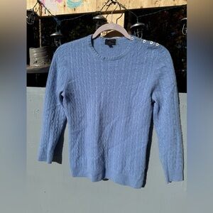 J. Crew Soft Blue Italian Cashmere Sweater